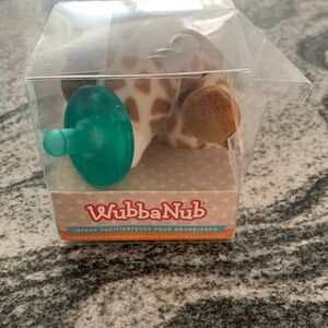 WubbaNub Giraffe Pacifier with Teal Nipple
